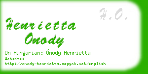 henrietta onody business card